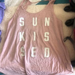 PINK- sun kissed tank top